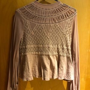 Beautiful Crochet Free People Blouse